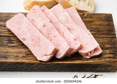 Spam Sandwich Set, On White Stone Table Background