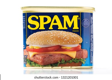 Spam Tin Can On White Background