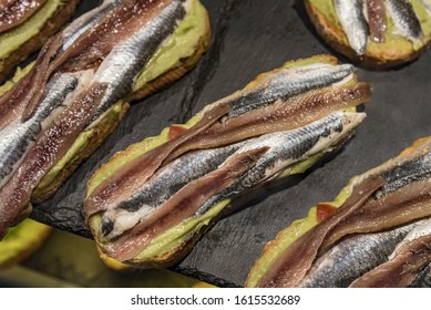 Spanish Anchovy Toast Or Tapas
Tasty Salted Fish With An Avocado Dressing