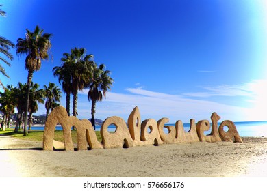 Spanish Beach La Malagueta In Malaga