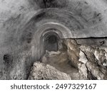 Spanish Civil War bunker made of reinforced concrete, fortification from the interwar period