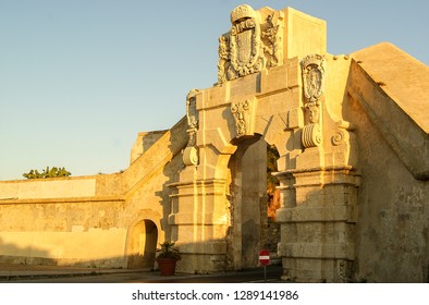 Spanish Door In Augusta - Sicily - Italy