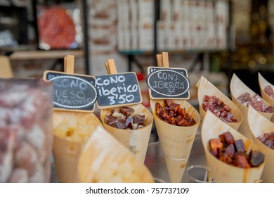 Spanish Food (ham, Meat Etc) In A Little Store In Marbella (Andalusia, Spain)