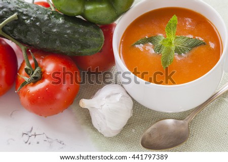 Similar – Kürbissuppe und Zutaten