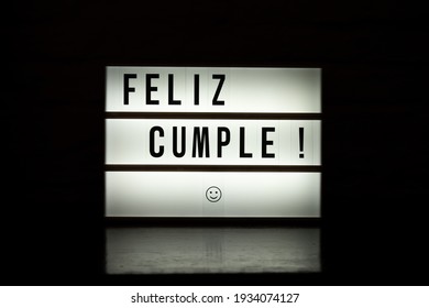 Spanish Happy Birthday Sign Lightbox