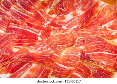 Spanish Jamon Iberico Sliced, Background