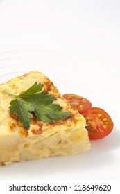 Spanish Omelette With Potatoes And Onion. Tortilla Espanola