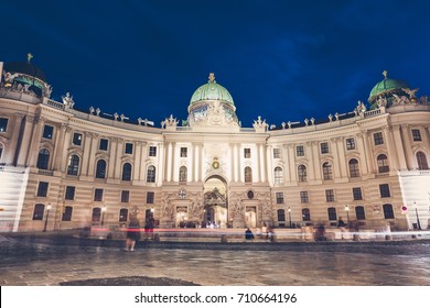 Spanish Riding School In Vienna Austria At Night