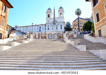 Spanish Steps in Piazza di Spagna. Rome, Italy