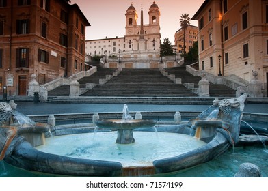 The Spanish Steps In Rome.