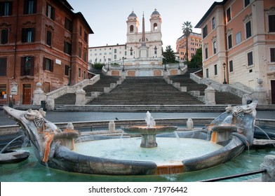 The Spanish Steps In Rome.