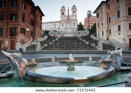 The Spanish Steps in Rome.