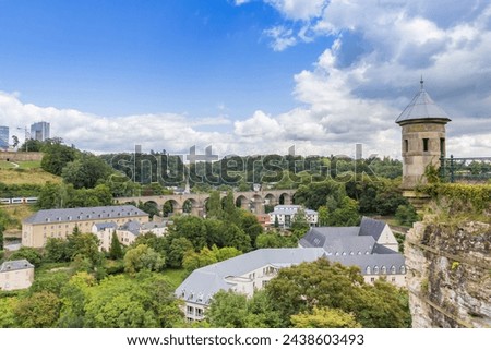 Spanish turret on the fortified walls of Luxembourg city