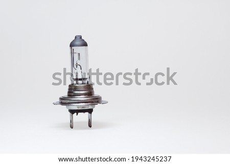 spare halogen low beam lamp for car headlights. with clipping path for easy isolation from background
