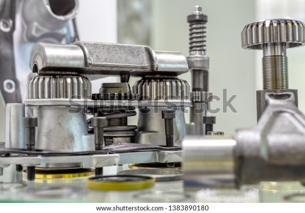 Spare parts of the automobile engine. Bearings,
gears, rings