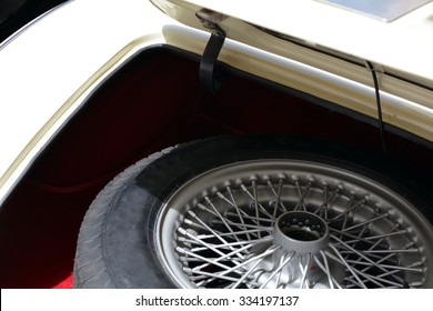 Spare Tire In The Trunk Of A Car.