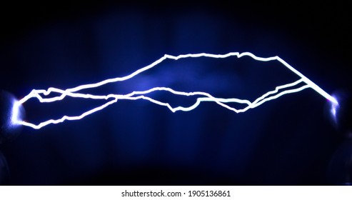 Spark discharge for STEM project.
This is a spark discharge between two electrodes.
 - Shutterstock ID 1905136861
