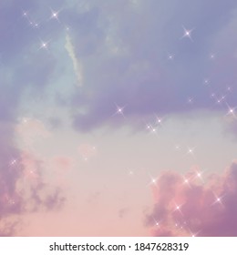 Sparkle dreamy pastel cloud