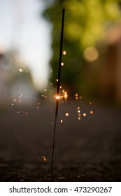 Sparkler, close up