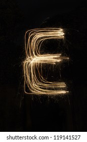 Sparkler Firework Light Alphabet