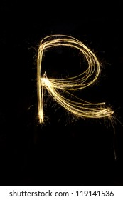 Sparkler Firework Light Alphabet