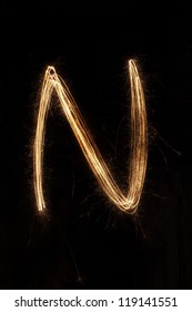 Sparkler Firework Light Alphabet