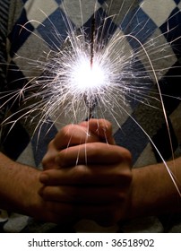 Sparkler in the hands