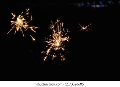 Sparkling Firecracker Sticks(Sparkle Candle) In Dark, Sparkles Effect For Design