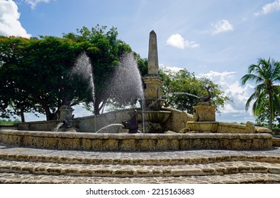 Sparkling Fountain In Altos De Chavon Village