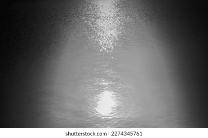 Sparkling surface and natural light sheen reflecting the natural monotone water surface