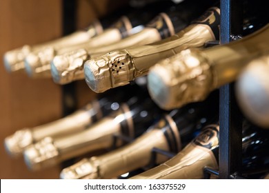 Sparkling Wine & Champagne bottles close up - Powered by Shutterstock