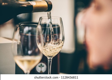 Sparkling Wine Glass And Cheese