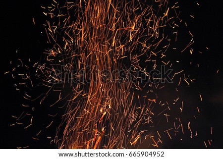 Similar – Feuer Werk IV Nachthimmel