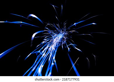 sparks in the dark. lines of light. - Powered by Shutterstock