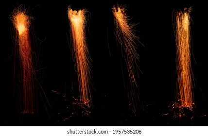 Sparks And Embers  Falling With Flame Burning Embers