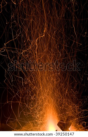 Similar – Foto Bild Feuer Werk Nachthimmel