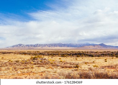 Sparse Desert Like Landscape In New Mexico, USA