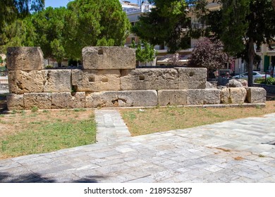 Sparta, Greece, July 20, 2022. tomb of Leonidas in the center of Sparta
