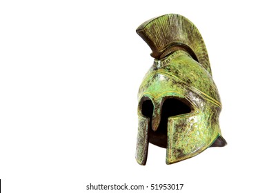 Spartan helmet isolated on white background