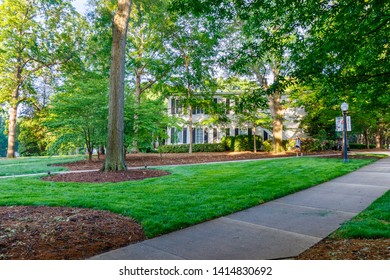 SPARTANBURG, SC, USA - MAY 2: Main Building On May 2, 2019 At Wofford College In Spartanburg, South Carolina].