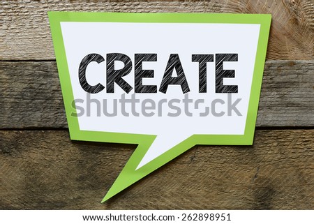 Speach bubble with create
