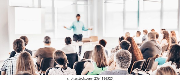 Speaker at business workshop and presentation. Audience at the conference room. - Shutterstock ID 2364186523