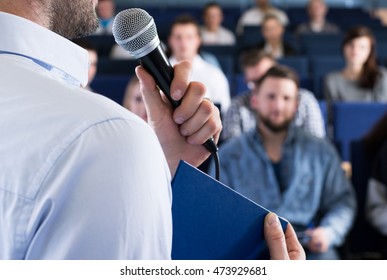 giving a speech listening