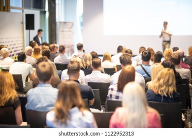 Male Speaker Giving Talk Conference Hall Stock Photo (Edit Now) 1476787475