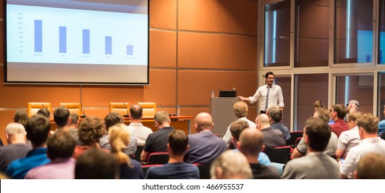 Similar Images, Stock Photos & Vectors of Speaker giving a talk in ...