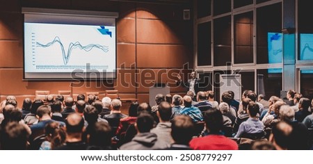 Image, Stock Photo Coaching event, business conference and presentation, professional training or workshop