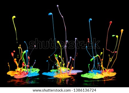 Speaker Paint Splatter with Rainbow Colors