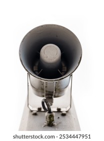 Speaker with rust on a white background