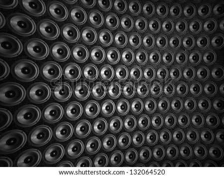 Speakers collage, useful image in a musical composition.