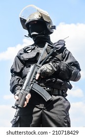 Spec Ops Soldier Black Uniform Face Stock Photo 210718429 | Shutterstock